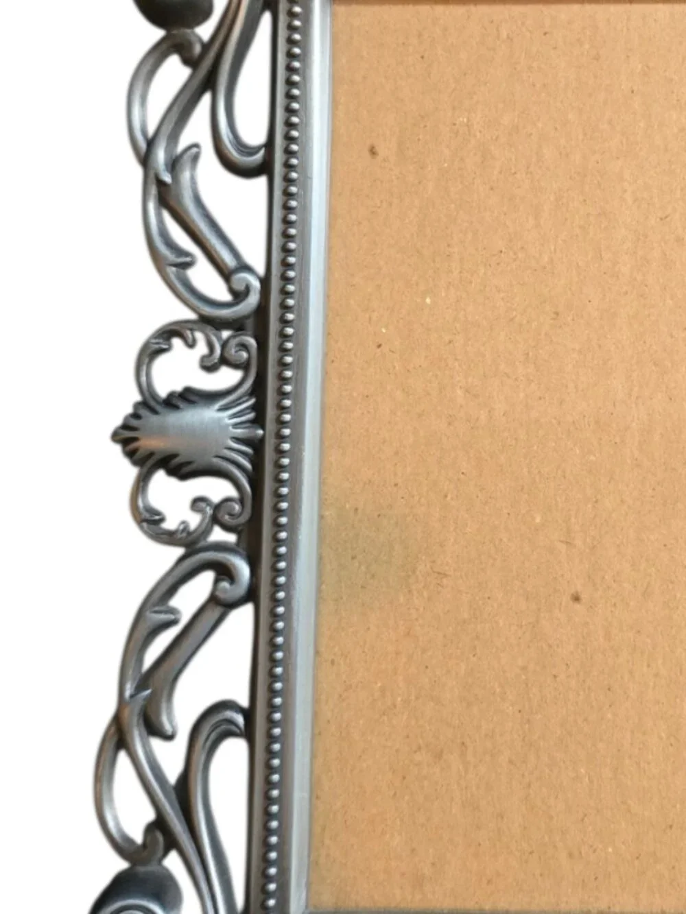 Ornate Silver Picture Frame Vintage Style Baroque Scroll Photo Frame Tabletop